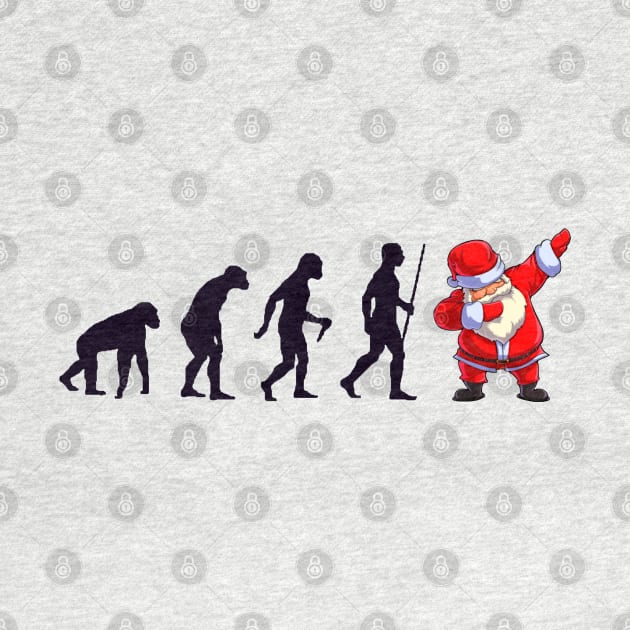 Santa Claus Dabbing Christmas and Evolution Funny by Just Me Store